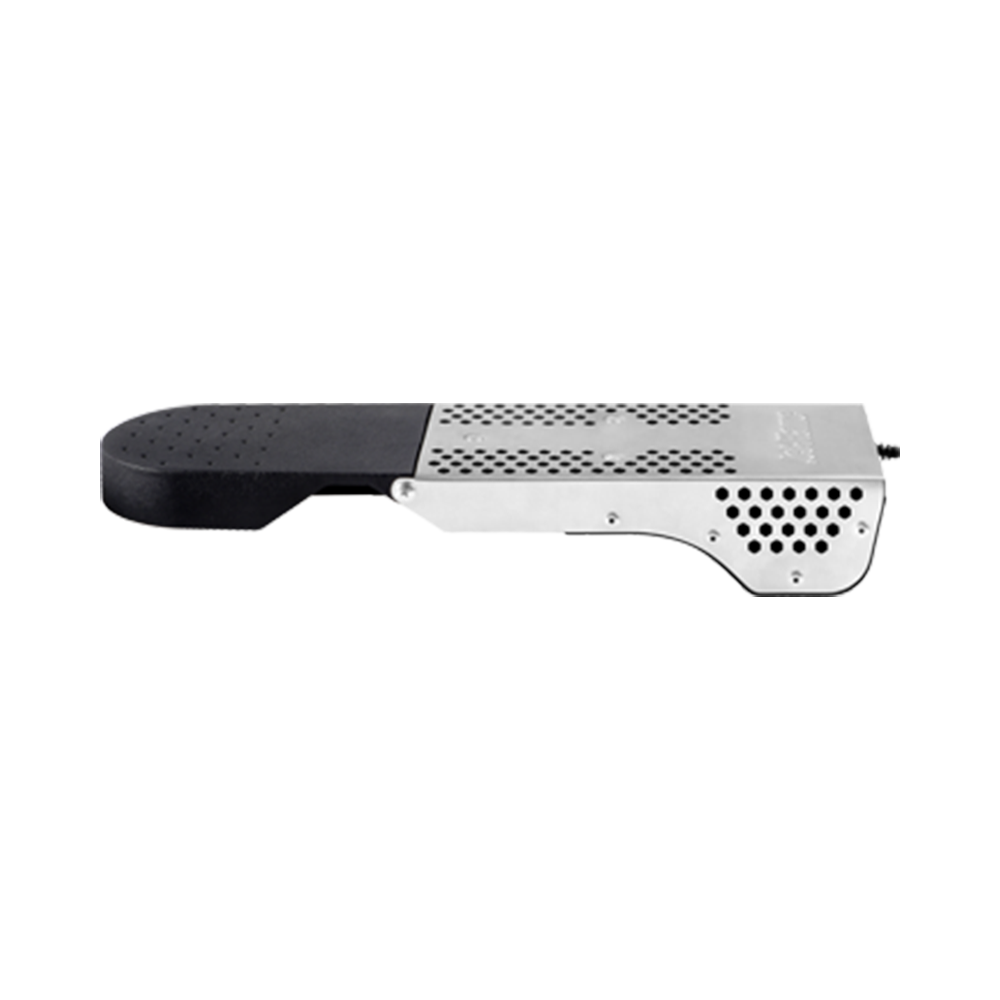 Side profile of the Jet-Flame unit, showing its aerodynamic construction and integrated air intake module.