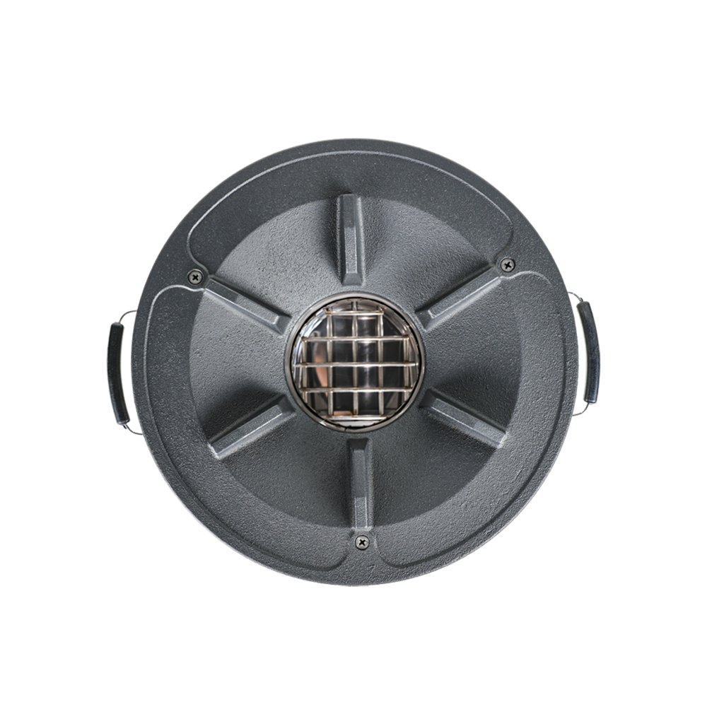 Top-down view of the S26-23N burner surface, compatible with Dutch ovens and cast iron pans for traditional cooking.