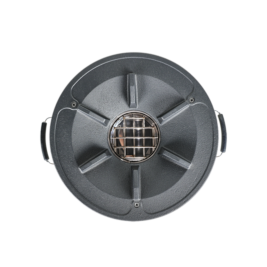 Top-down view of the S26-23N burner surface, compatible with Dutch ovens and cast iron pans for traditional cooking.