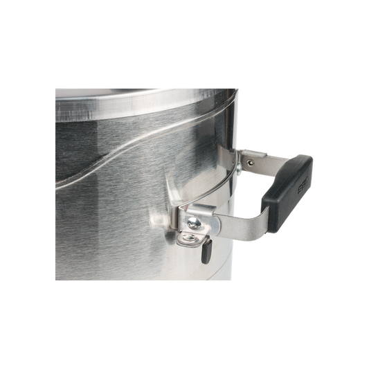 Detail of the F-28's retractable, foldable handle designed to minimize product storage space.
