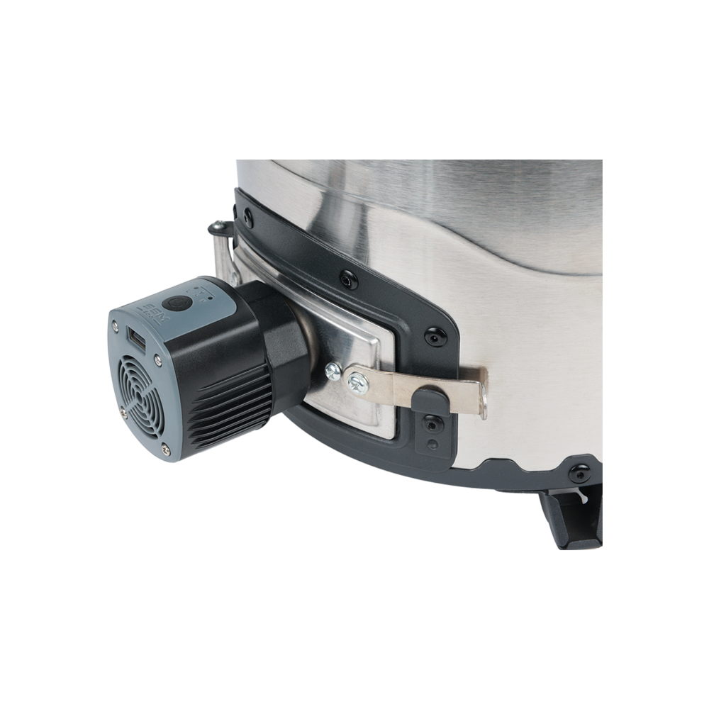 Close-up detail of the F-28's airflow module, showcasing the precision engineering for fire strength control.